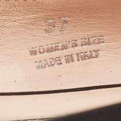 Pre Owned Roger Vivier Black Leather Gommette Ballet Flats Size 37