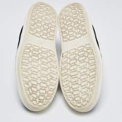 Pre Owned Roger Vivier Black Velvet Sneaky Viv Embellished Slip On Sneakers Size 36