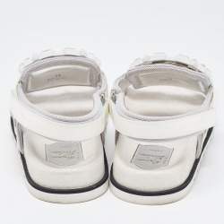 Roger Vivier White Patent Leather Vivier Strass Sandals Size 39