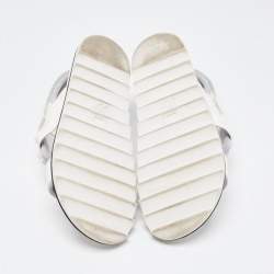 Roger Vivier White Patent Leather Vivier Strass Sandals Size 39