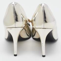 Pre Owned Roger Vivier Gold Leather Metallic Trompette Pumps Size 36