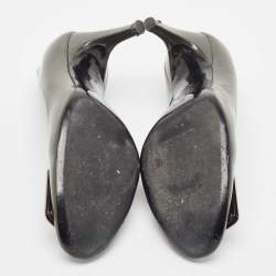 Pre Owned Roger Vivier Olive Green Patent Leather Trompette Pumps Size 38