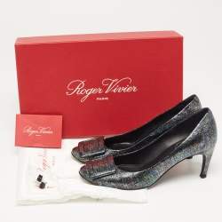 Roger Vivier Multicolor Leather Trompette Pumps Size 36