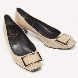 Roger Vivier Grey Patent Leather Trompette Pumps Size 37