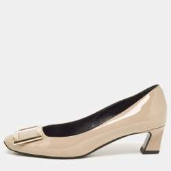 Roger Vivier Grey Patent Leather Trompette Pumps Size 37