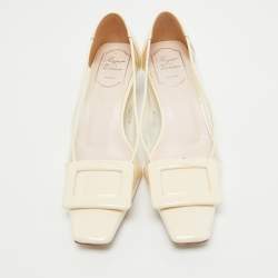 Roger Vivier Cream/Transparent Patent and PVC Belle Vivier Pumps Size 36
