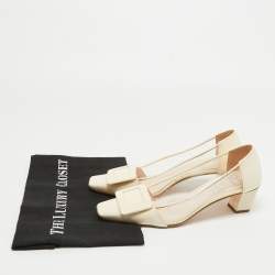 Roger Vivier Cream/Transparent Patent and PVC Belle Vivier Pumps Size 36