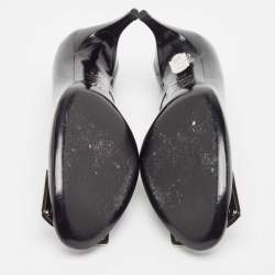 Pre Owned Roger Vivier Black Patent Leather Belle de Nuit Pumps Size 37.5