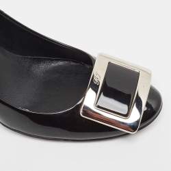 Pre Owned Roger Vivier Black Patent Leather Belle de Nuit Pumps Size 37.5