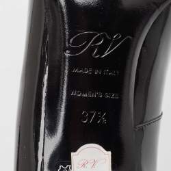 Pre Owned Roger Vivier Black Patent Leather Belle de Nuit Pumps Size 37.5