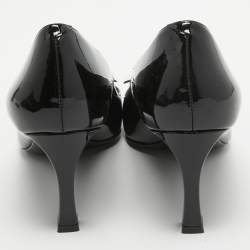 Pre Owned Roger Vivier Black Patent Leather Belle Vivier Trompette Pumps Size 36