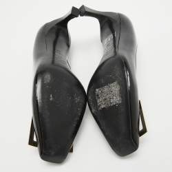 Pre Owned Roger Vivier Black Patent Leather Belle Vivier Trompette Pumps Size 36