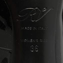 Pre Owned Roger Vivier Black Patent Leather Belle Vivier Trompette Pumps Size 36