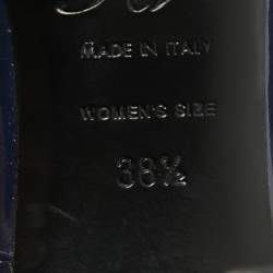 Pre Owned Roger Vivier Blue Patent Leather Belle Vivier Round Toe Pumps Size 38.5