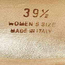 Pre Owned Roger Vivier Black Patent Leather Gommette Ballet Flats Size 39.5