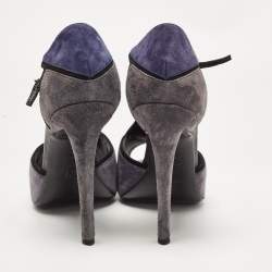 Roger Vivier Black Suede Ankle Strap Peep Toe Sandals Size 39