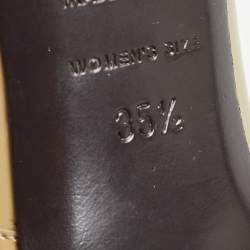 Pre Owned Roger Vivier Olive Patent Leather Trompette Pumps Size 35.5