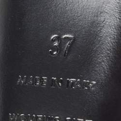 Pre Owned Roger Vivier Black Suede Tassel Ankle Tie Sandals Size 37 