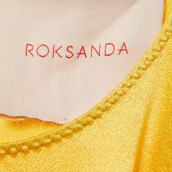 Roksanda Yellow Silk Satin Rosina Oversized Tunic Top S 