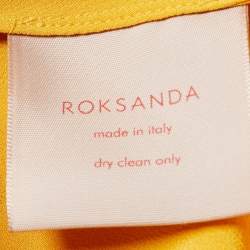 Roksanda Yellow Silk Satin Rosina Oversized Tunic Top S 