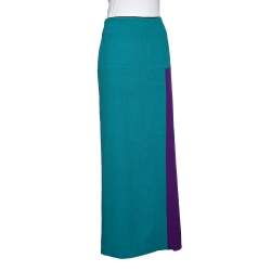 Roksanda Ilincic Colorblock Wool Crepe Maxi Skirt L