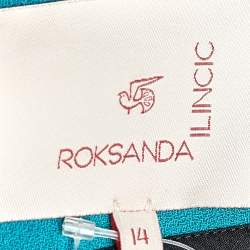 Roksanda Ilincic Colorblock Wool Crepe Maxi Skirt L