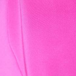 Roksanda Pink Satin Silk Ruffle Sleeve Maxi Dress S