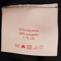 Pre Owned Roksanda Ilincic Black Satin Side Strip Crepe Wide-Leg Pants M