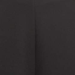 Pre Owned Roksanda Ilincic Black Satin Side Strip Crepe Wide-Leg Pants M