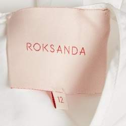 Pre Owned Roksanda Ilincic White Poplin Bell Sleeve Blouse M