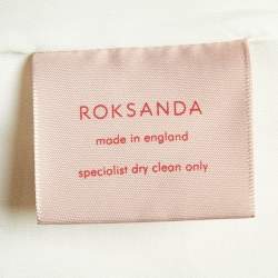 Pre Owned Roksanda White Crepe Puff Sleeve Midi Lena Dress S