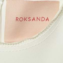 Pre Owned Roksanda White Crepe Puff Sleeve Midi Lena Dress S