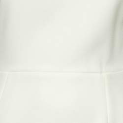 Pre Owned Roksanda White Crepe Puff Sleeve Midi Lena Dress S