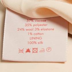 Pre Owned Roksanda Ilincic Pink Patchwork Crepe Flared Midi Dress M