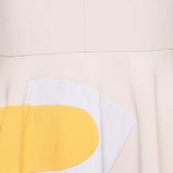 Pre Owned Roksanda Ilincic Pink Patchwork Crepe Flared Midi Dress M