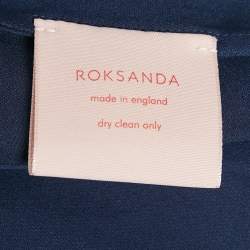 Pre Owned Roksanda Ilincic Blue Silk Flared Midi Skirt S