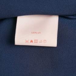 Pre Owned Roksanda Ilincic Blue Silk Flared Midi Skirt S