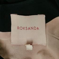 Pre Owned Roksanda Ilincic Black Crepe Flared Bow Detail Sleeve Midi Dress L