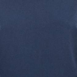 Pre Owned Roksanda Ilincic Navy Blue Crepe Puff Sleeve Aylin Midi Dress L