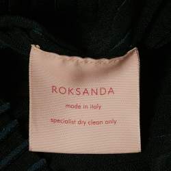 Pre Owned Roksanda Black/Blue Stripe Jersey Sweater Top L