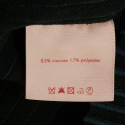 Pre Owned Roksanda Black/Blue Stripe Jersey Sweater Top L