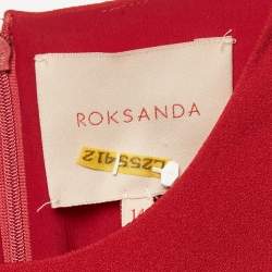 Pre Owned Roksanda Red Crepe Contrast Panel Detail Long Dress L