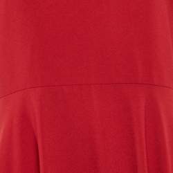 Pre Owned Roksanda Red Crepe Contrast Panel Detail Long Dress L