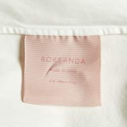 Pre Owned Roksanda Ilincic White Cotton Pleated Blouse L