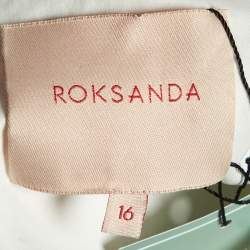 Pre Owned Roksanda Ilincic White Cotton Pleated Blouse L