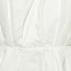 Pre Owned Roksanda Ilincic White Cotton Pleated Blouse L