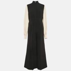 Roksanda Ilincic Black Gabardine Wide Leg Jumpsuit L
