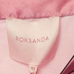 Pre Owned Roksanda Multicolor Printed Silk Amaranth Midi Skirt M