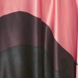 Pre Owned Roksanda Multicolor Printed Silk Amaranth Midi Skirt M