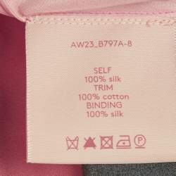 Pre Owned Roksanda Multicolor Printed Silk Cowl Neck Tie Up Top M